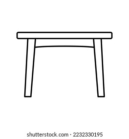 table dinning line icon vector. table dinning sign. isolated contour symbol black illustration