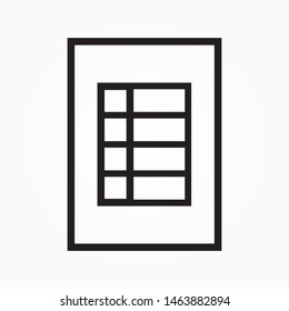 table document spreadsheet file format icon design vector illustration