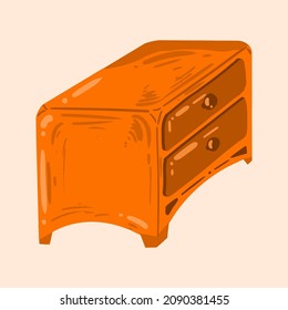 Dibujo de la mano del perro de la tabla Ilustración