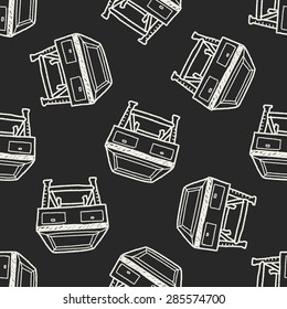 table doodle seamless pattern background