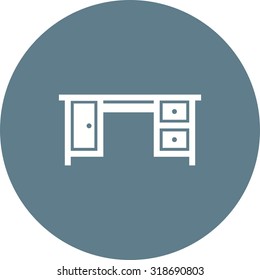 Table, drawer, home icon vector image.Can also be used for furniture design. Suitable for mobile apps, web apps and print media.