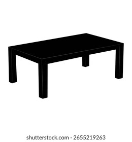 Tischzeichnung schwarze Silhouette mit weißem Hintergrund 04