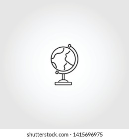 table earth globe vector icon