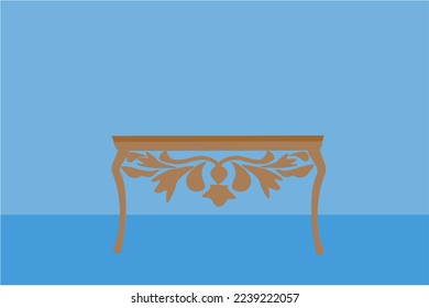 table with empty space, vector background 