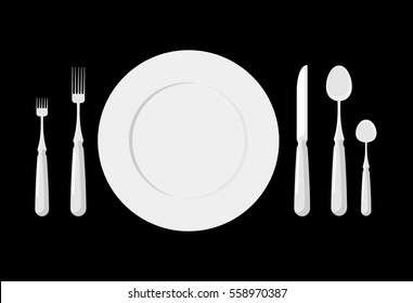 Table etiquette. Cutlery. Forks, spoons and knives