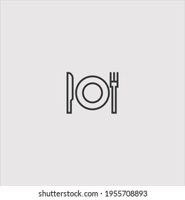 table etiquette icon vector isolated on white background