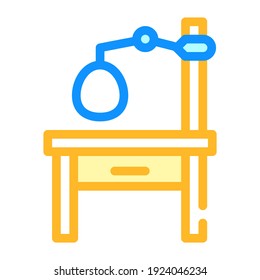 table for examination domestic animal color icon vector. table for examination domestic animal sign. isolated symbol illustration