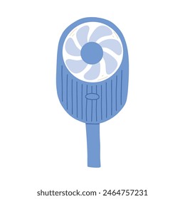 Table fan hand fan in flat style. Modern electric fan vector illustration.