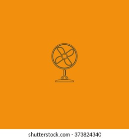 Table fan icon. Air conditioner.