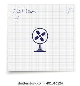 Table fan icon. Air conditioner.