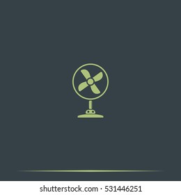 Table fan icon. Air conditioner.