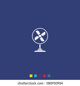 Table fan icon. Air conditioner.