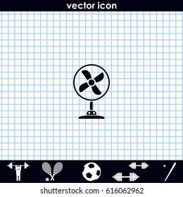 Table fan icon. Air conditioner.