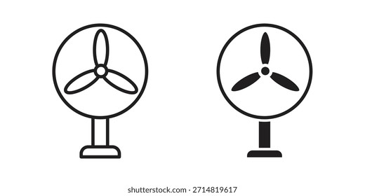 Colección del icono del ventilador de la tabla. iconos simples modernos para el Web