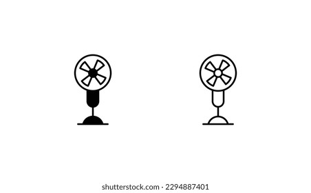 Table Fan icon design with white background stock illustration