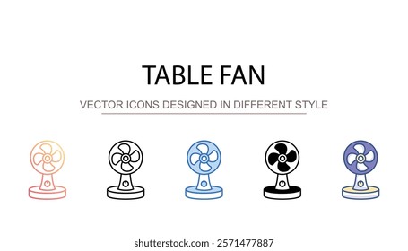 Table Fan icon design with white background stock illustration