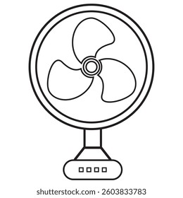 Table fan icon isolated on white background. 