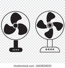 Table fan icon. Table fan icon isolated on white background. Vector illustration.