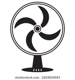 Table fan icon. Table fan icon isolated on white background. Vector illustration.