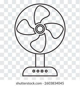 Table fan icon. Table fan icon isolated on white background. Vector illustration.
