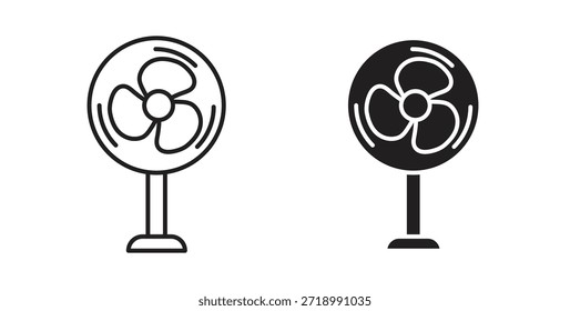 Icono del ventilador de la tabla para el App móvil, diseños editables