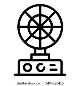 Table fan icon. Outline table fan vector icon for web design isolated on white background