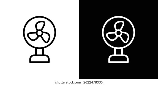 Tabela Ventilador ícone forma gráfico simples clipart símbolo. linha fina contorno arte
