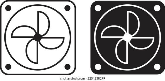 table fan icon simple trendy flat style line and solid Isolated vector illustration on white background. For apps, logo, websites, symbol , UI, UX, graphic and web design. EPS 10.
