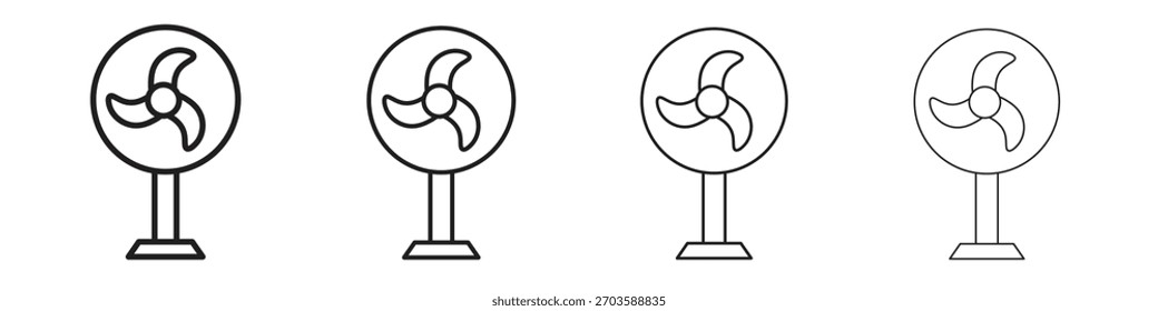 Tabela Ventiladores ícones símbolo elementos vetoriais para web infográfico