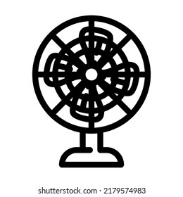 table fan line icon vector. table fan sign. isolated contour symbol black illustration