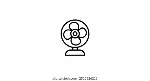 table fan outline design for kids printable coloring book