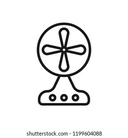 Table Fan solid icon, household and appliance, vector graphics, a glyph pattern on a black background, eps 10.