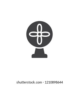 Table Fan vector icon. filled flat sign for mobile concept and web design. Ventilator, cooler, equipment simple solid icon. Symbol, logo illustration. Pixel perfect vector graphics