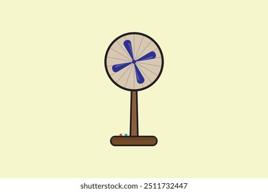 Ilustração do vetor do ventilador da tabela para designs de gráficos de maquete.