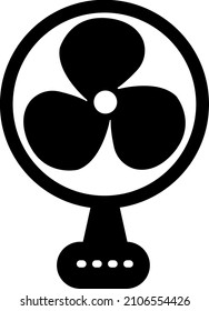 Table Fan white icon on white color background. Eps-8.eps