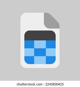 Table file icon in flat style, use for website mobile app presentation