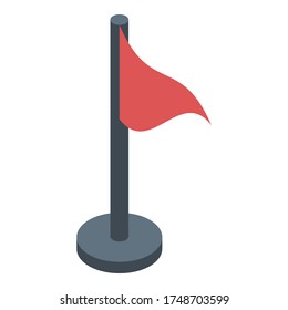 Table flag icon. Isometric of table flag vector icon for web design isolated on white background