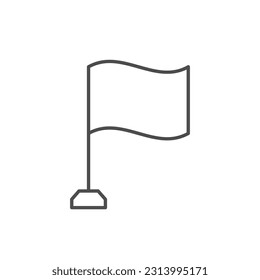 Table flag line outline icon