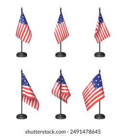 Bandera de mesa de los Estados Unidos de América . Vector.