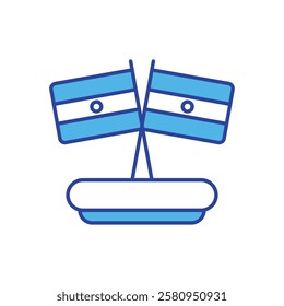 Table Flags icon vector stock illustration