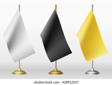 Table flags in three different colour