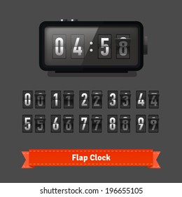 Table Flap Clock And Number Counter Template Plus All Numbers With Flips. Highly Editable EPS10.