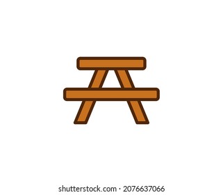 Table flat icon. Single high quality outline symbol for web design or mobile app.  House thin line signs for design logo, visit card, etc. Outline pictogram EPS10