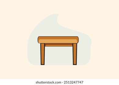 Ilustración vectorial plana de mesa para diseños gráficos de maquetas.