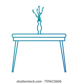 table with flower vase icon