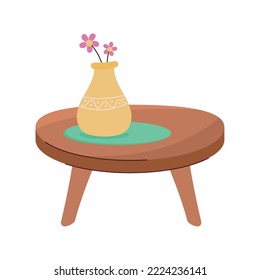 table with flowers vase furniture