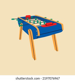 Table Football Game. Hobby. Vector illustration