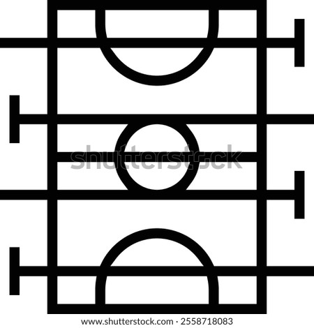table football icon. Thin linear style design isolated on white background