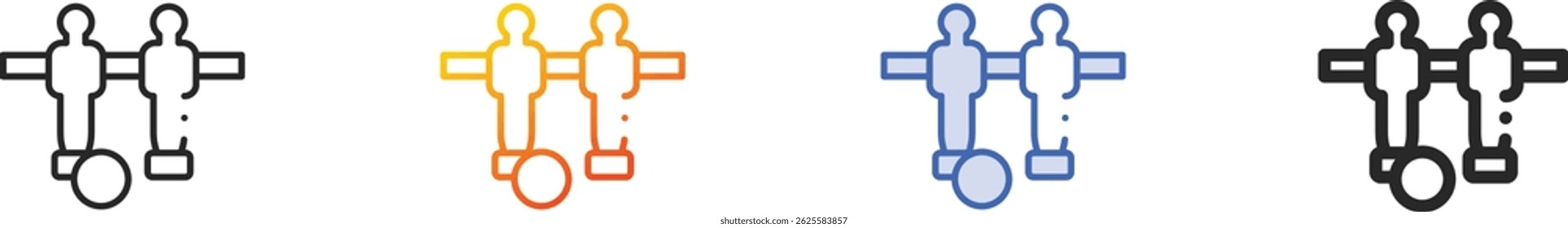 table football icon.Thin Linear, Gradient, Blue Stroke and bold Style Design Isolated On White Background