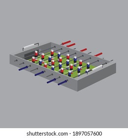 Table football vector design on gray background 
